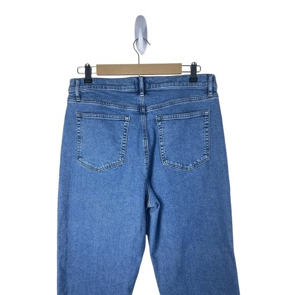 Loft Straight Leg Pintuck Seam Crease Jeans Casual 12 - Picture 6 of 11